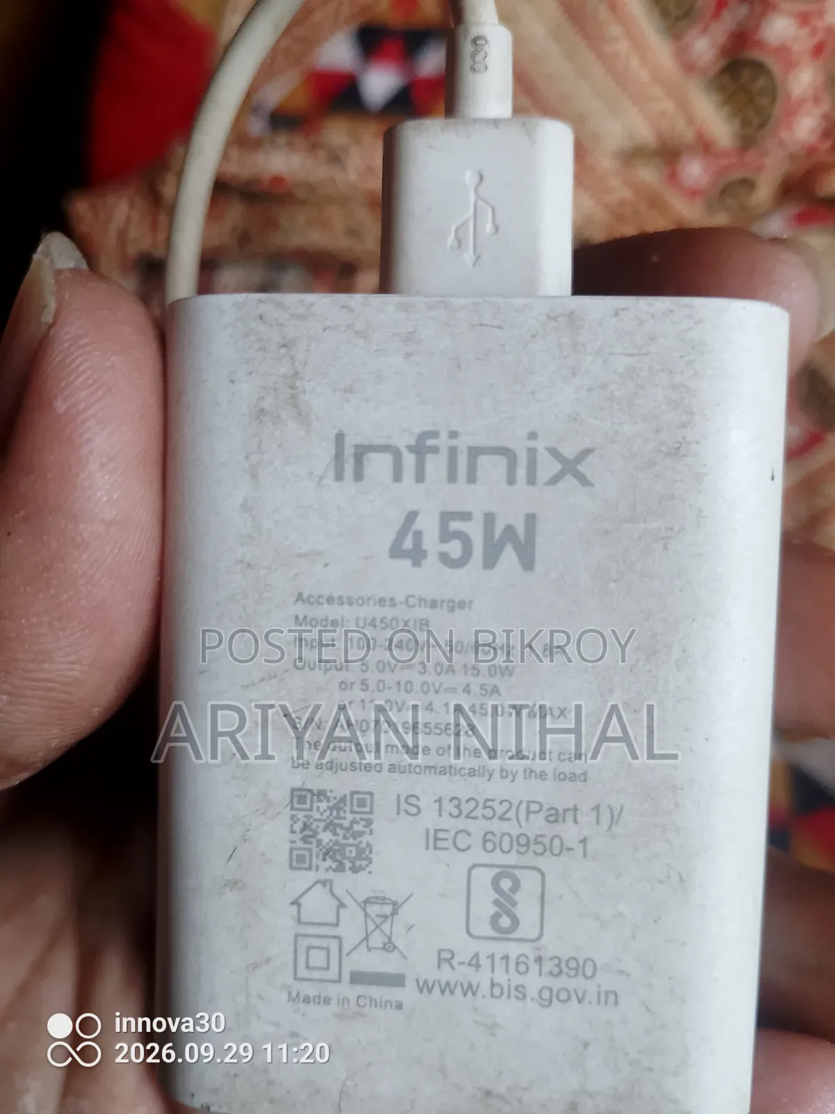 Infinix Hot 60 Pro+ Charger