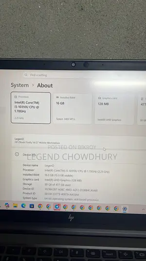 Laptop HP 16GB Intel Core i5 SSD 512GB