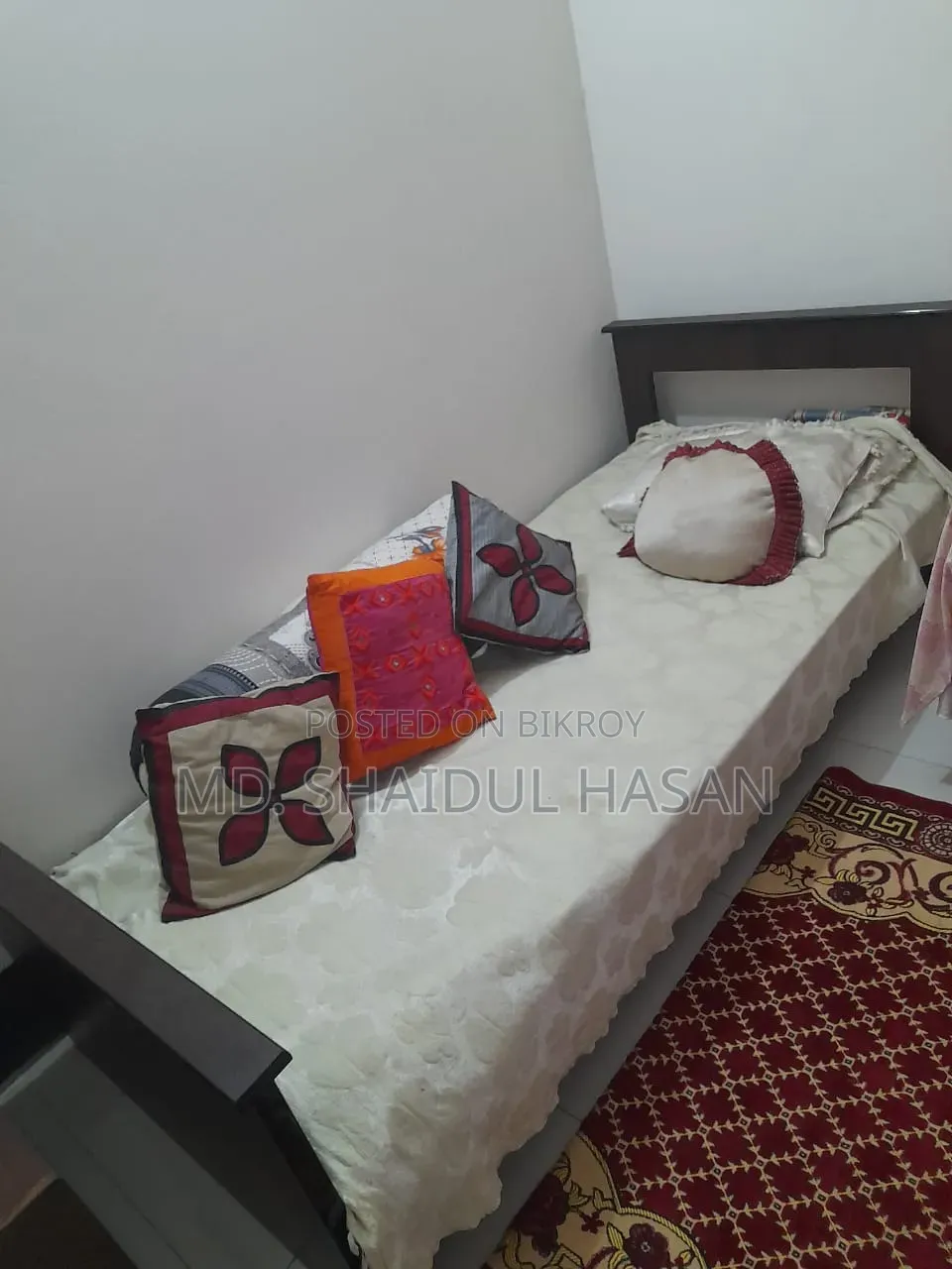আসবাবপত্র . সিঙ্গেল বেড . মালয়েশিয়ান প্রসেসিং কাঠ