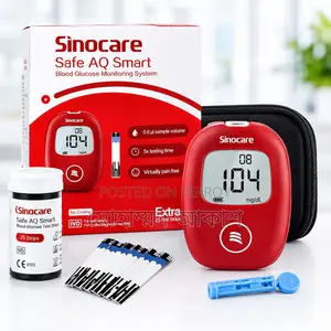 Sinocare Safe AQ Smart Digital Glucometer – 25 Test Strips