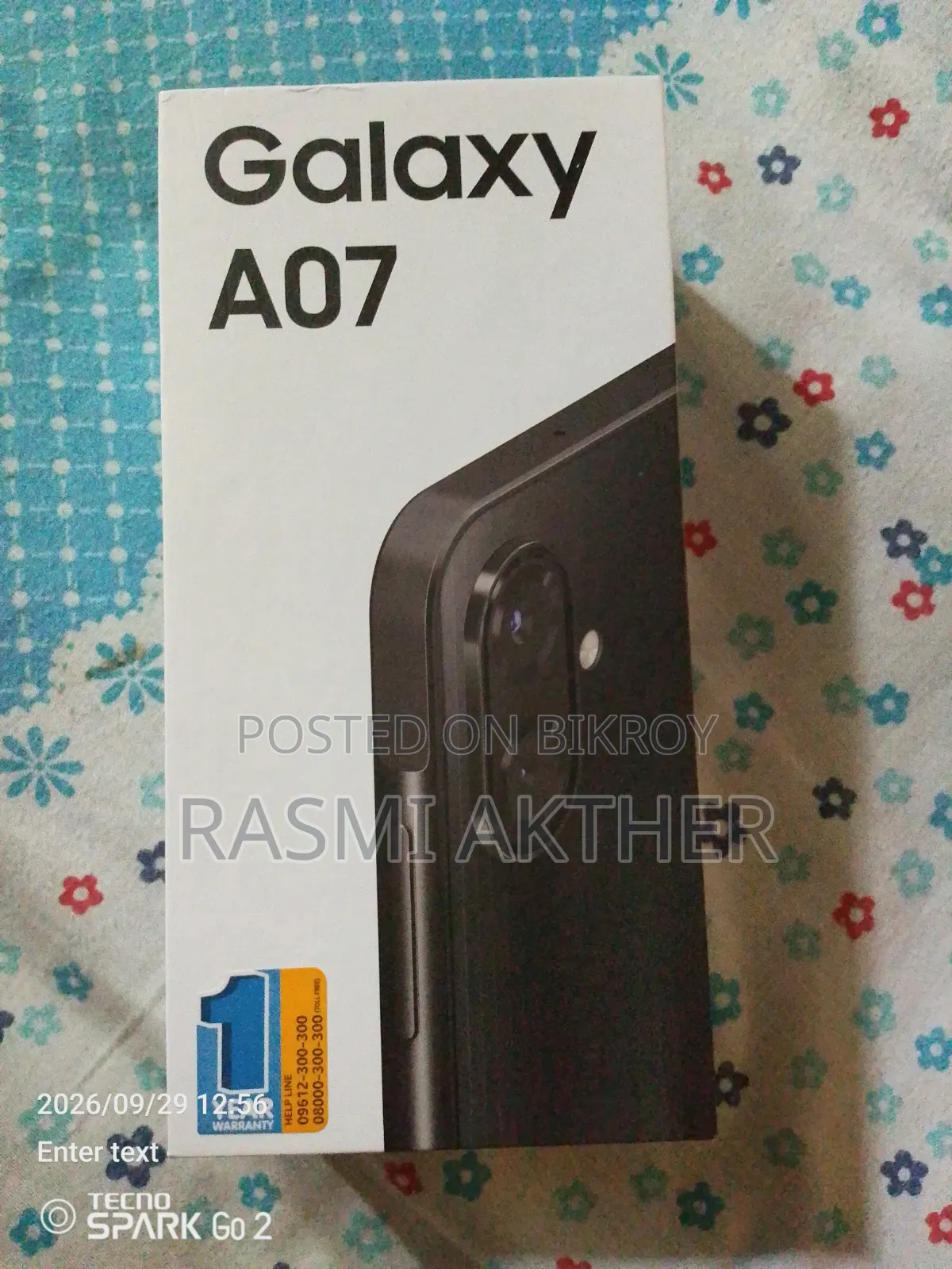 New Samsung Galaxy A07 64 GB Black