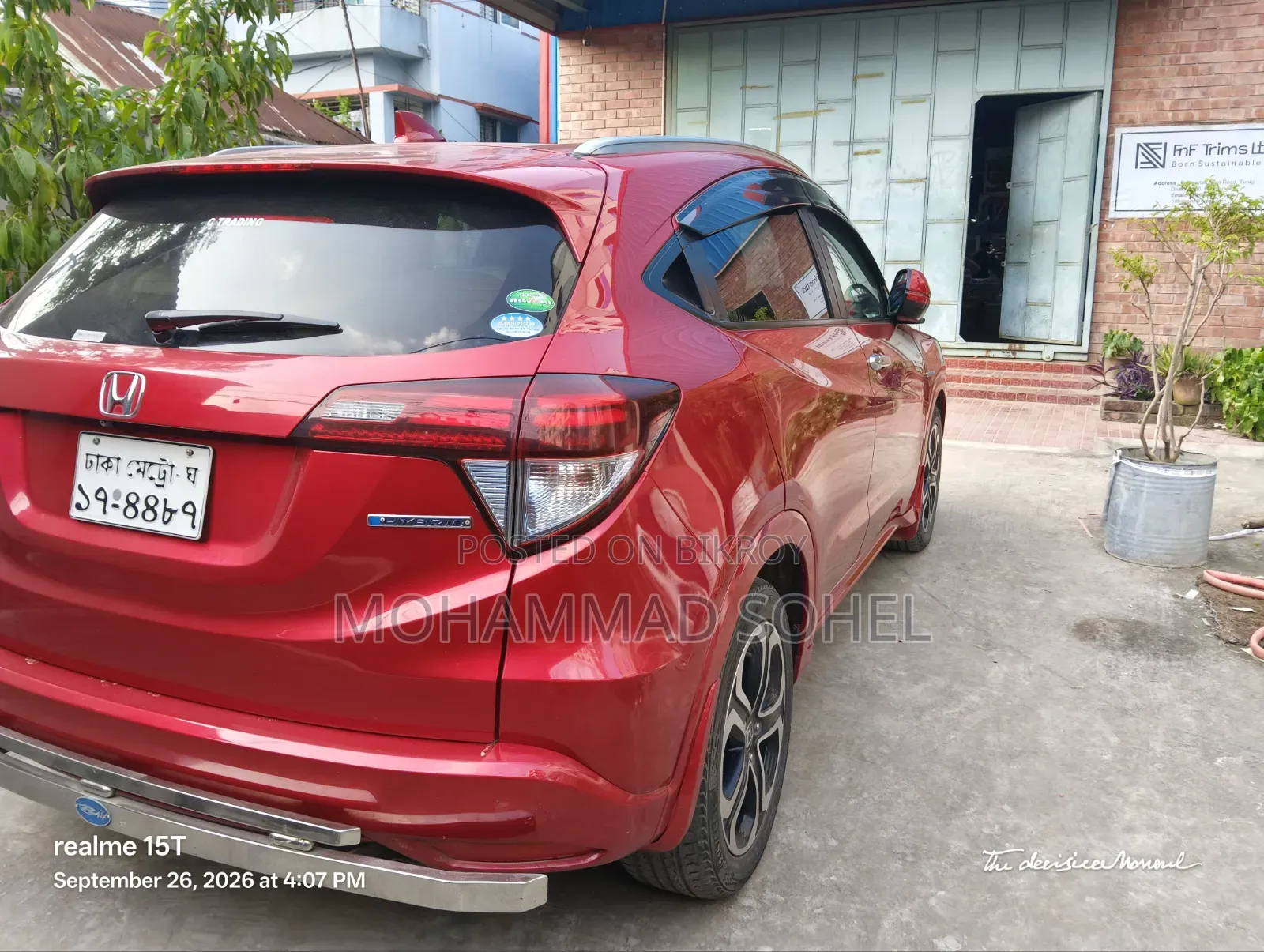 Honda Vezel 1.5 Two-Wheel Drive 2015 Red