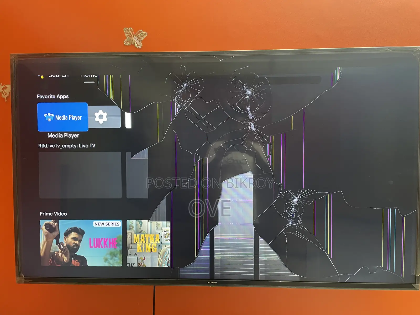 Konka 65” Smart TV ( Screen Damaged )