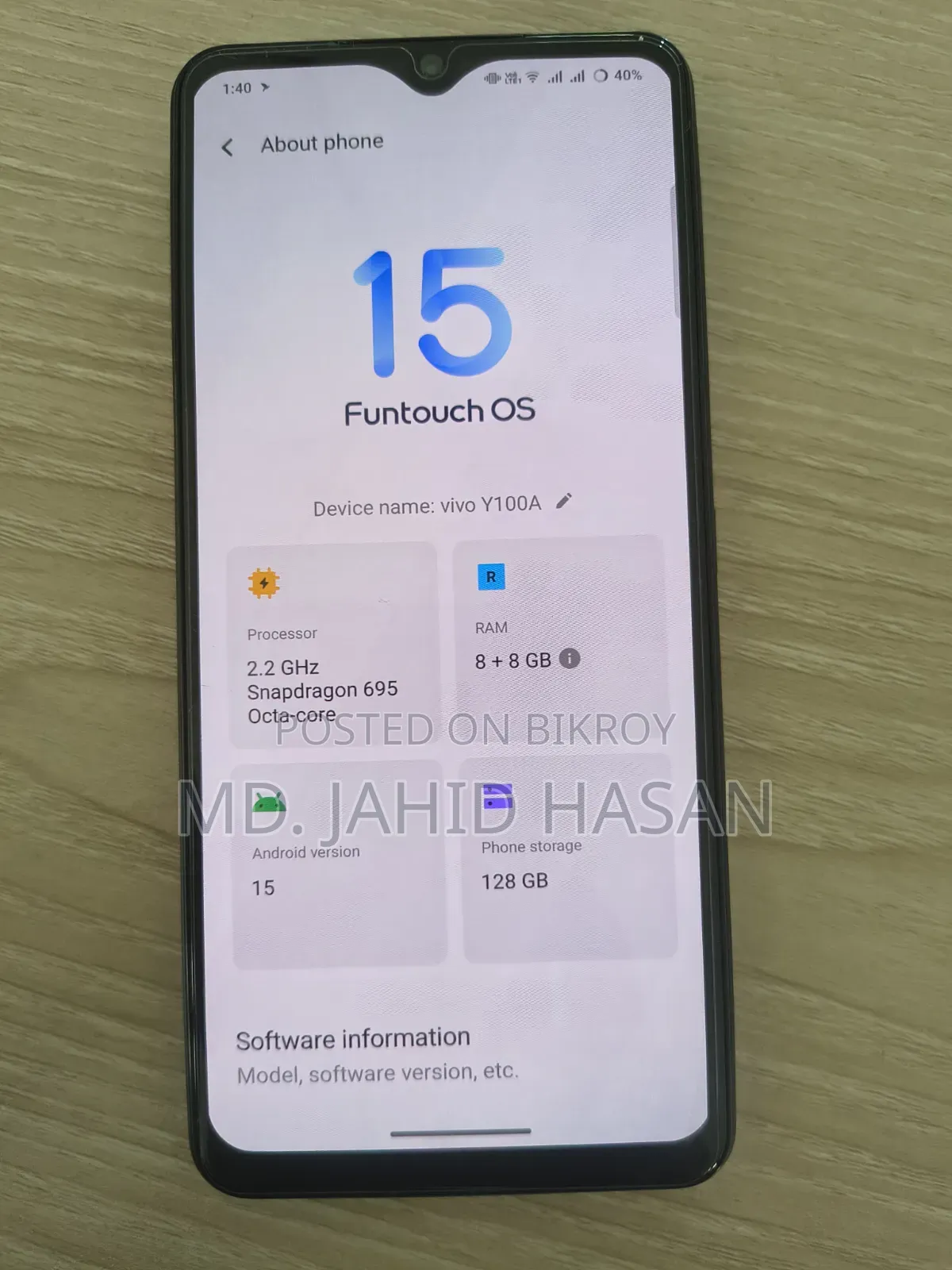 Vivo Y100 128 GB Black