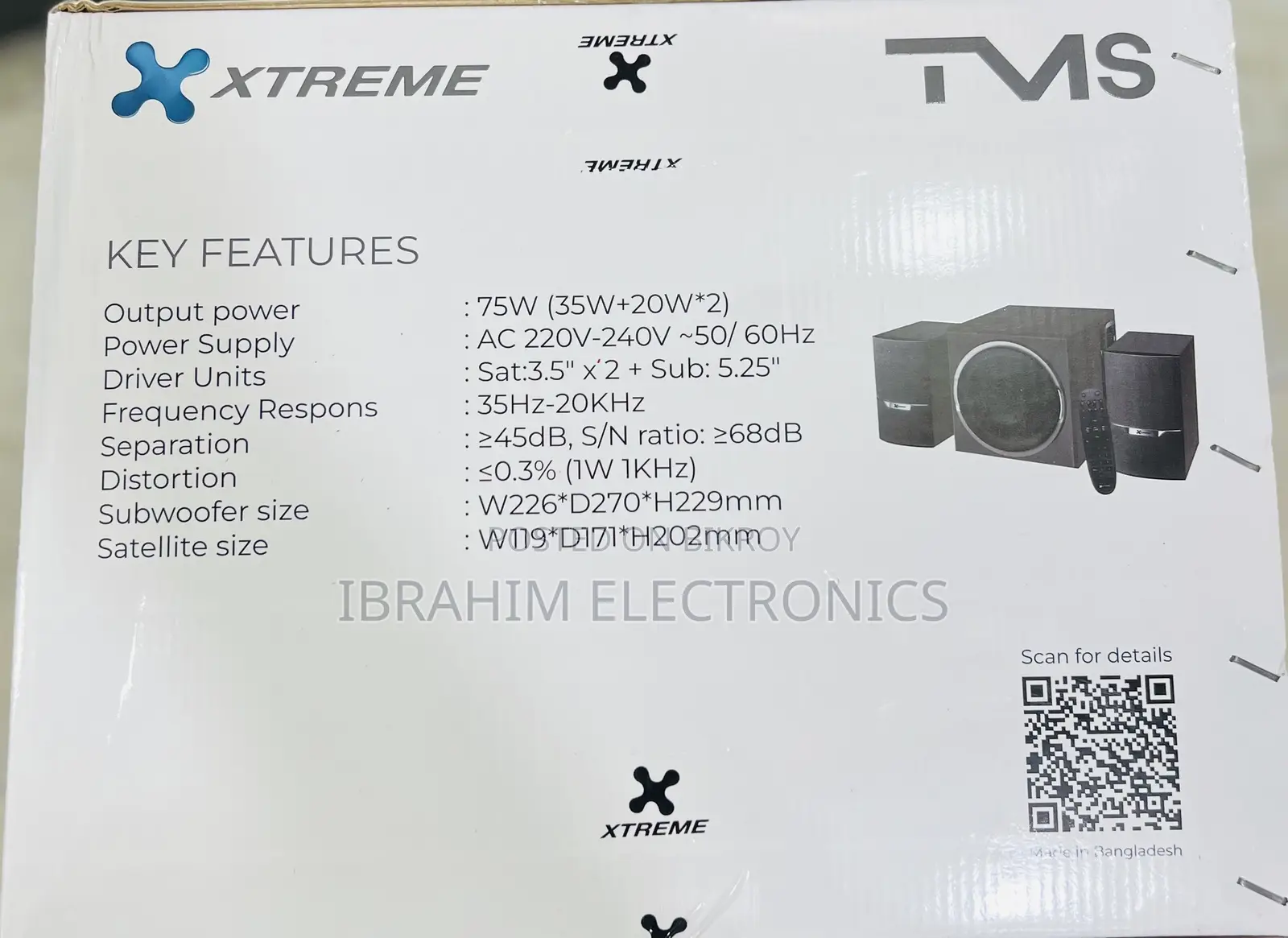 Xtreme TMS 75W Multimedia Bluetooth Speaker