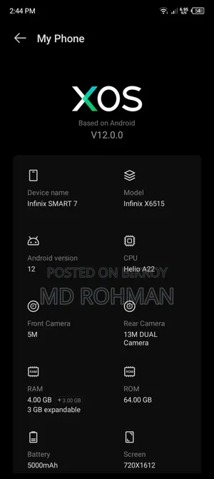 Infinix Smart 7 64 GB