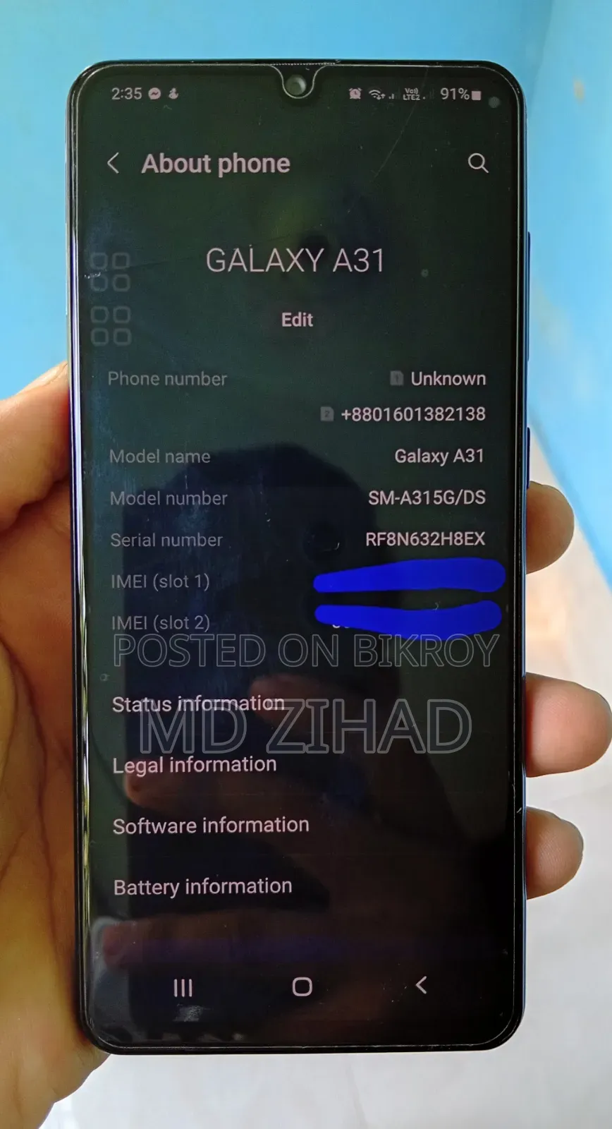 Samsung Galaxy A31 128 GB Black