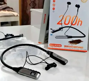রেকর্সি ওয়্যারলেস নেকব্যান্ড ব্লুটুথ ইয়ারফোন RE-NY060 চার্জ ব্যাকআপ