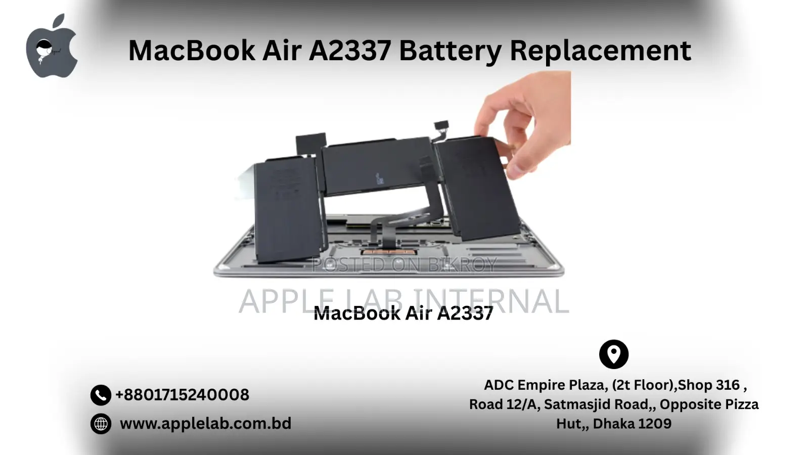 MacBook Air 13" (A2337) Battery Replacement | Apple Lab Original