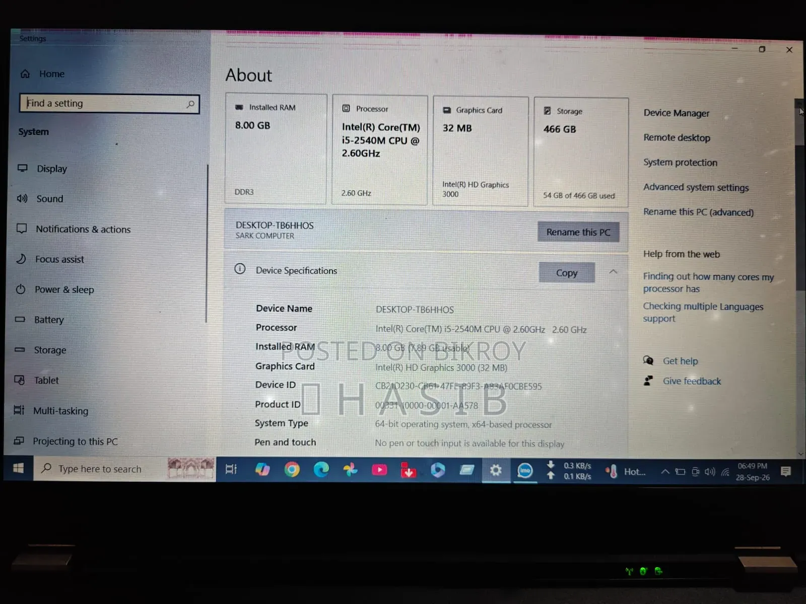 Laptop Lenovo ThinkPad T420 8GB Intel Core i5 SSD 512GB