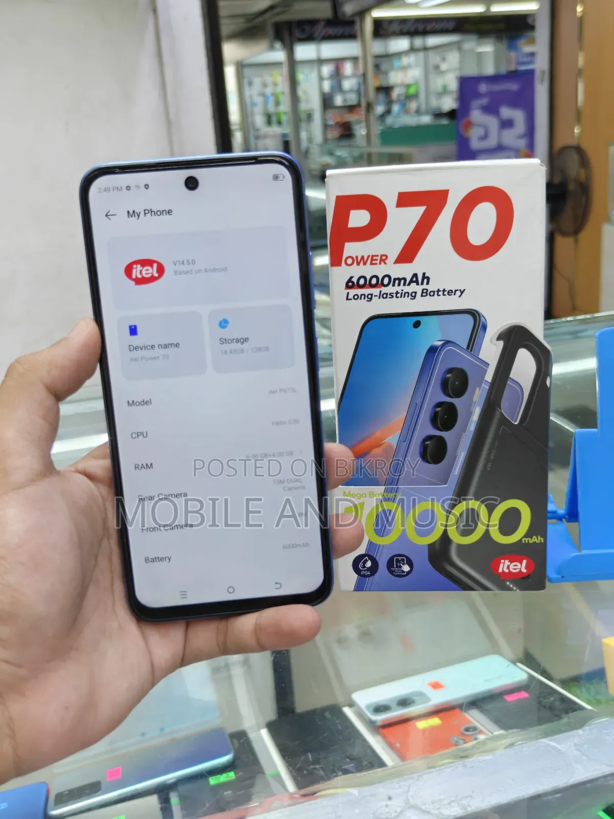 Itel P70 32 GB Blue