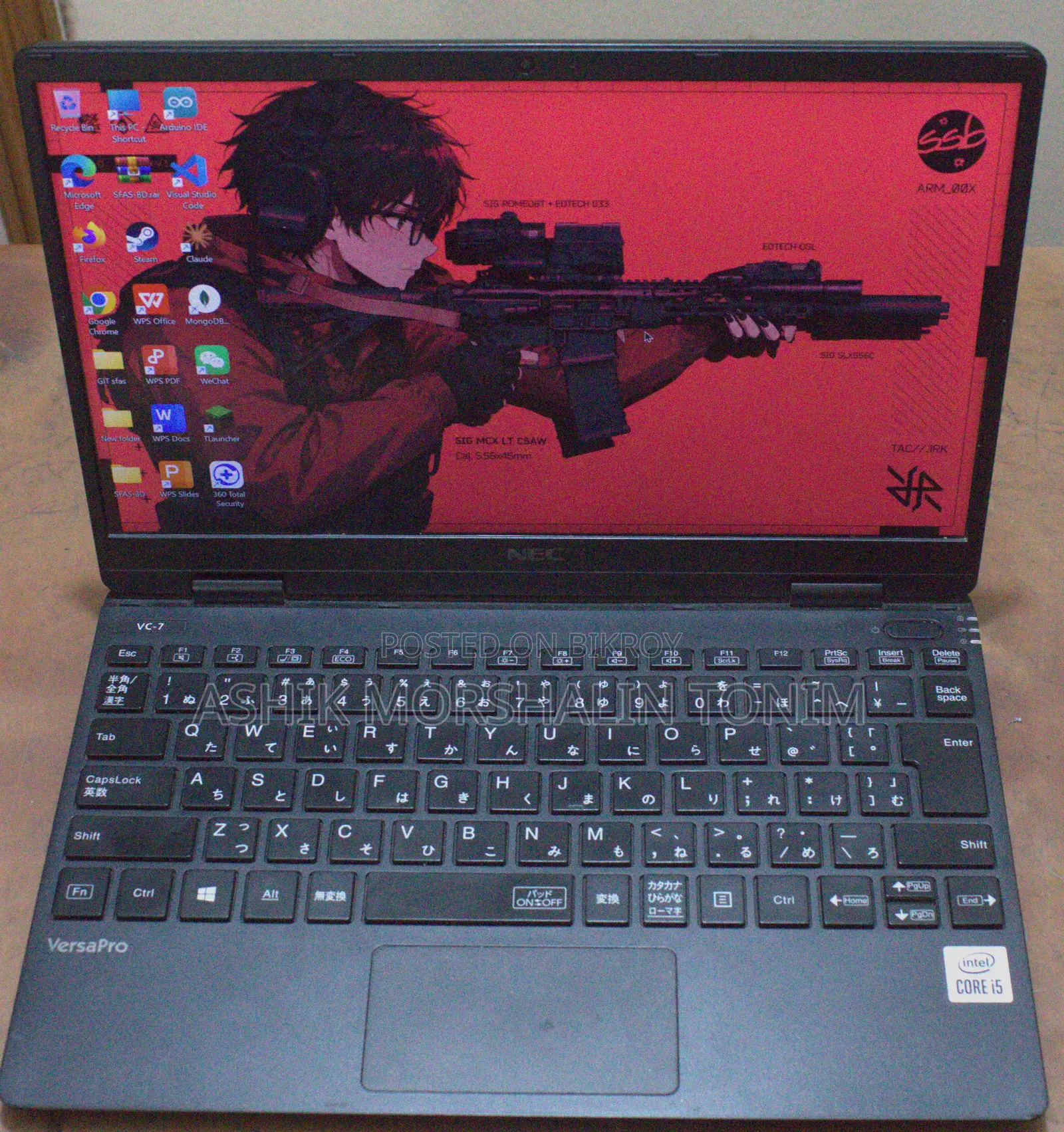 Laptop NEC 8GB Intel Core i5 SSD 256GB