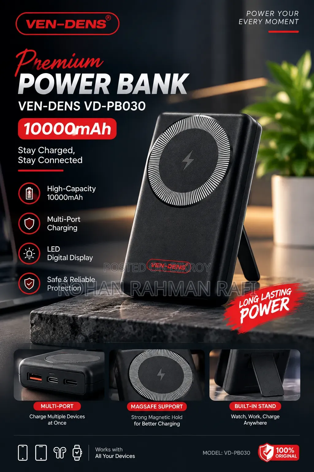 Ven-Dens Vd-Pb030 Powerbank