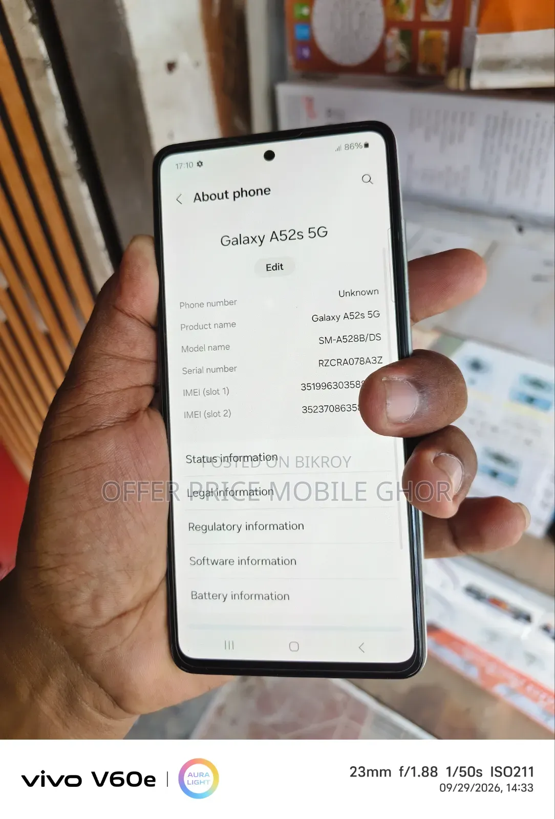 Samsung Galaxy A52s 5G 128 GB Green