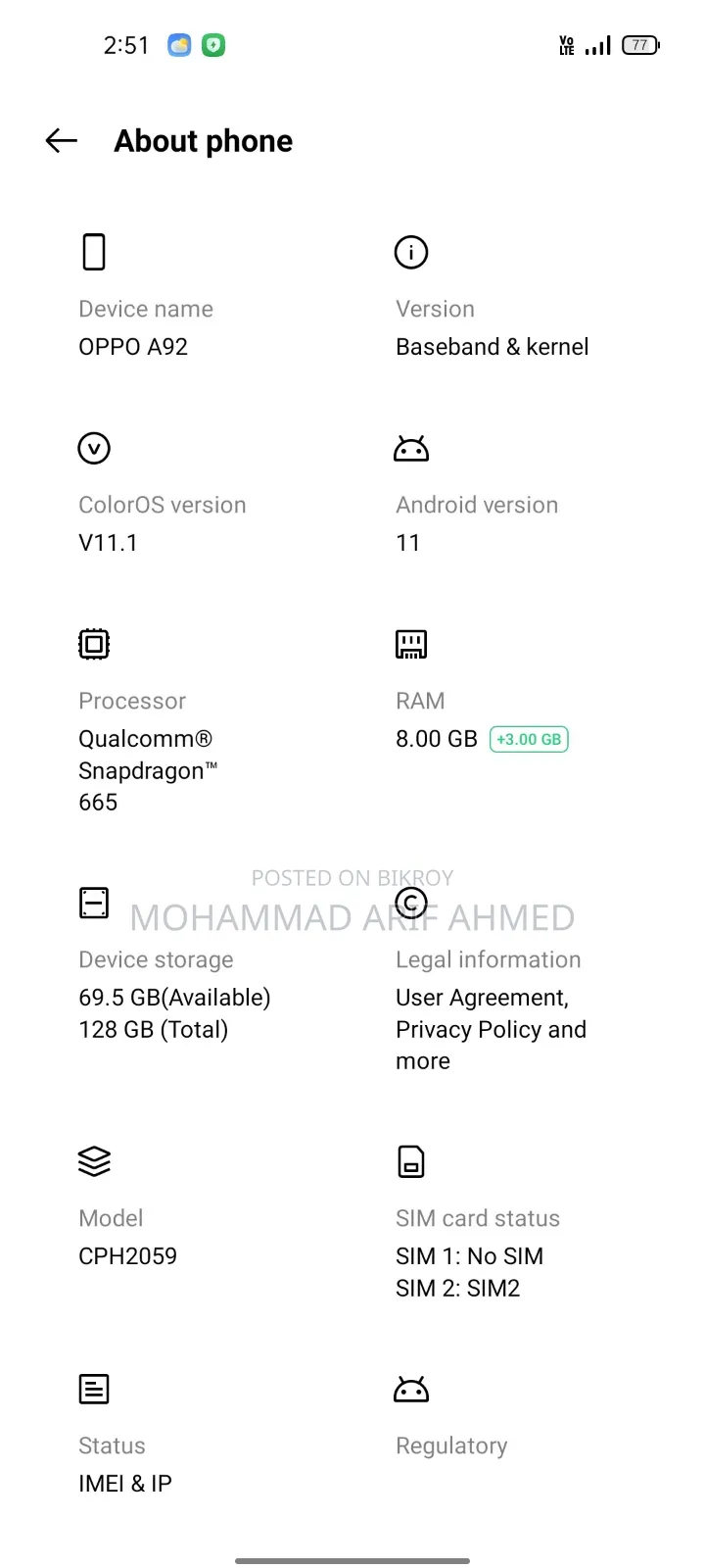 Oppo A94 128 GB Blue