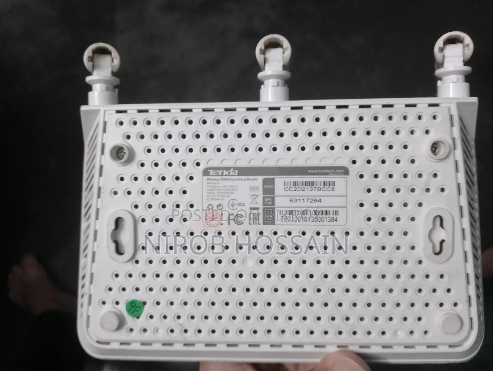 Tenda F3 (300Mbps, 3-Antenna)
