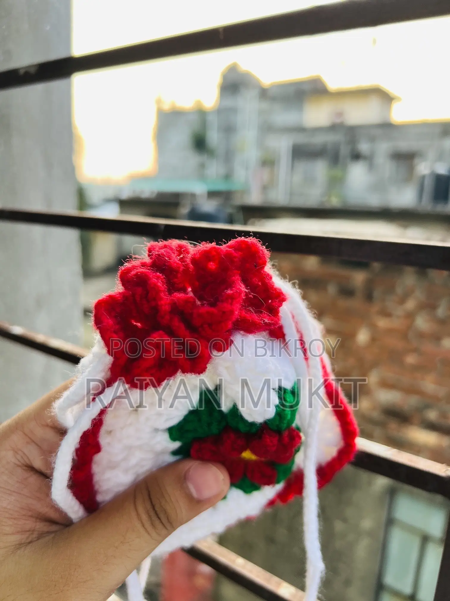 Hand Made Crochet Mini Pouch Bag