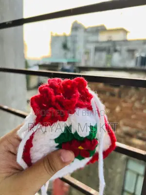 Hand Made Crochet Mini Pouch Bag
