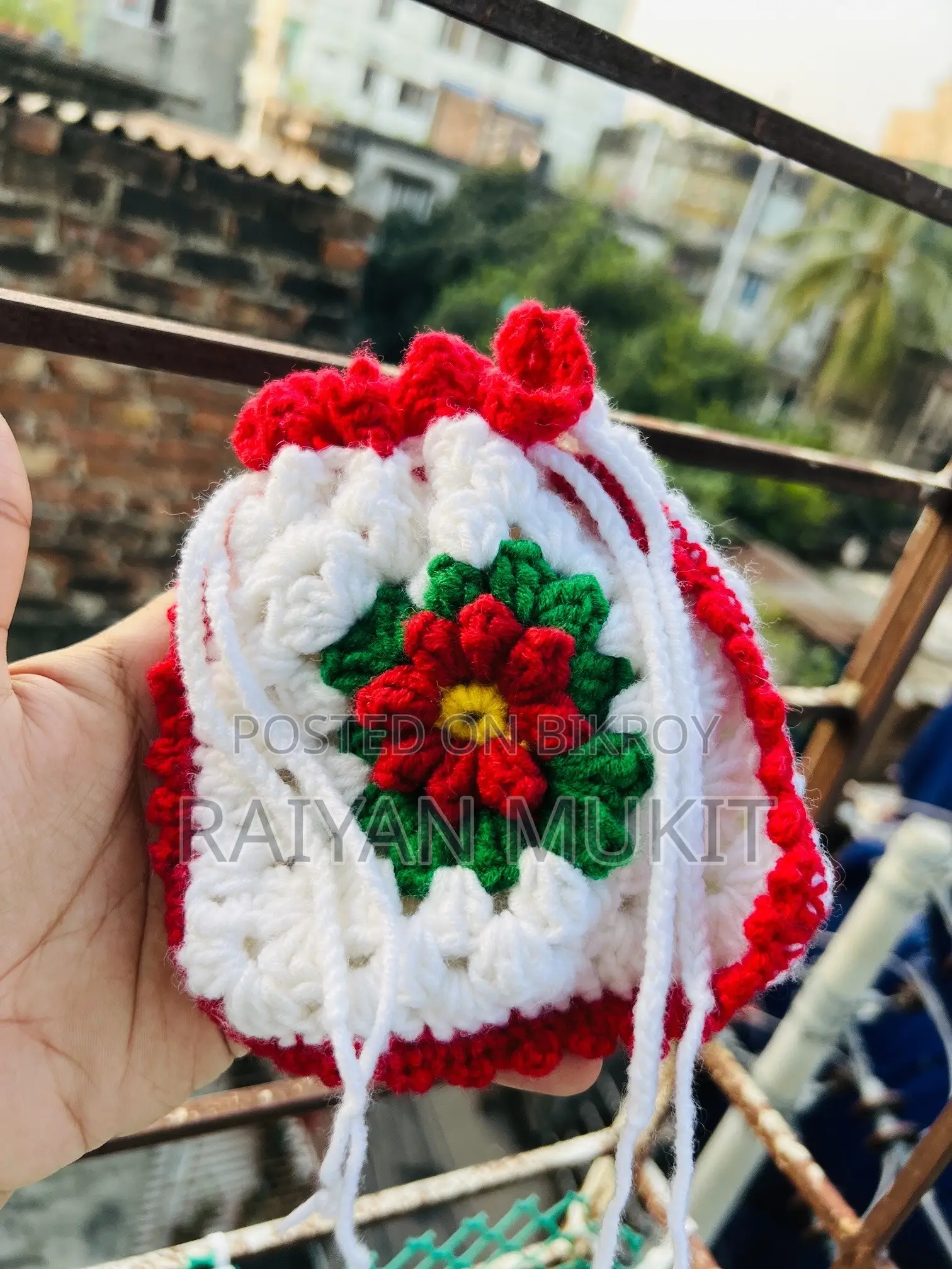Hand Made Crochet Mini Pouch Bag