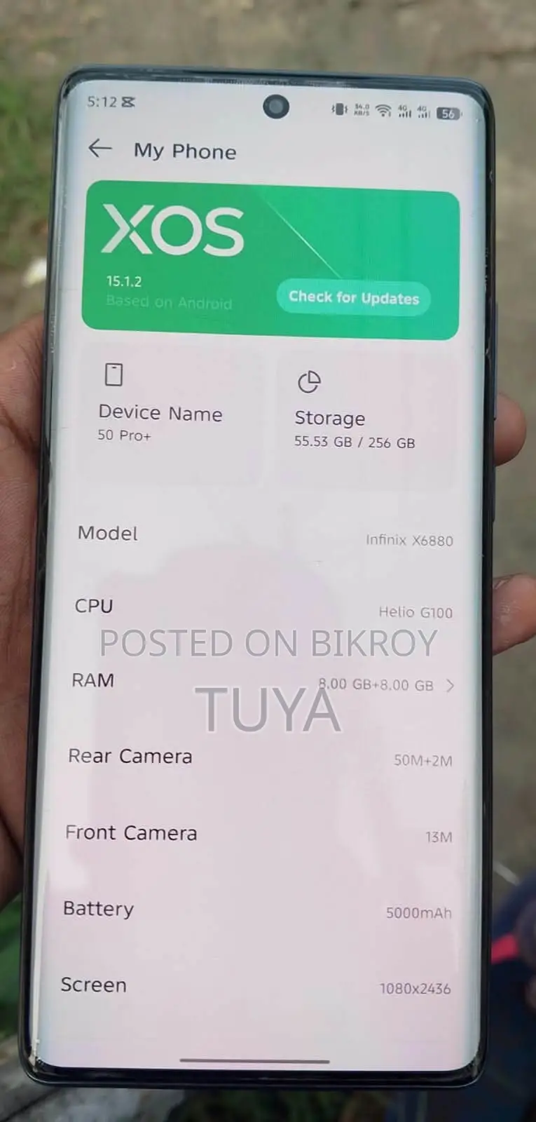 Infinix Hot 50 Pro+ 4G 256 GB Black