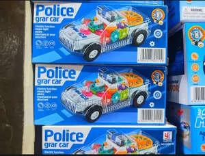 Police Gear Car Toy – Electric Music Light Mechanical Gear Transparent