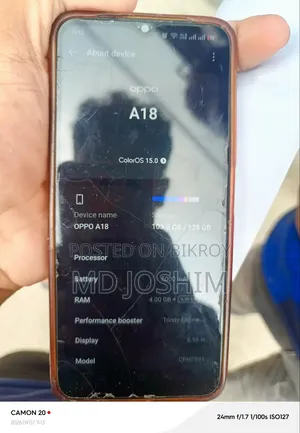 Oppo A18 128 GB Black