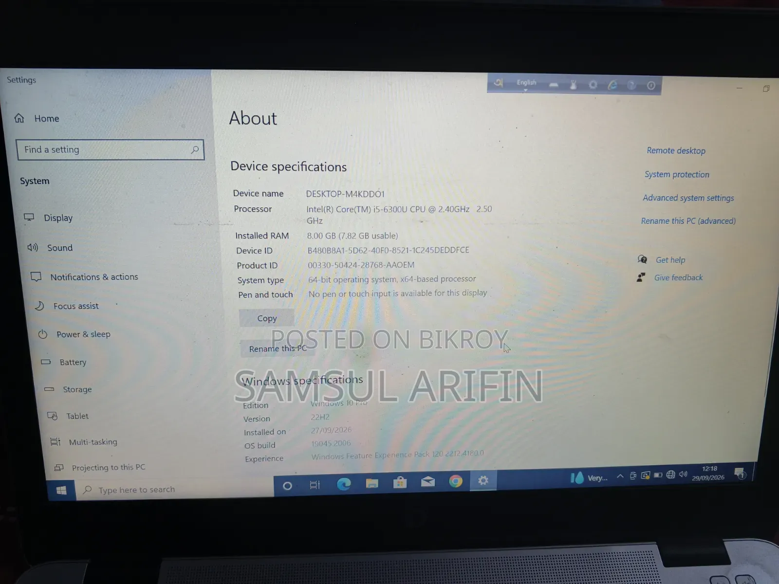 Laptop HP EliteBook 840 G3 8GB Intel Core i5 SSD 256GB