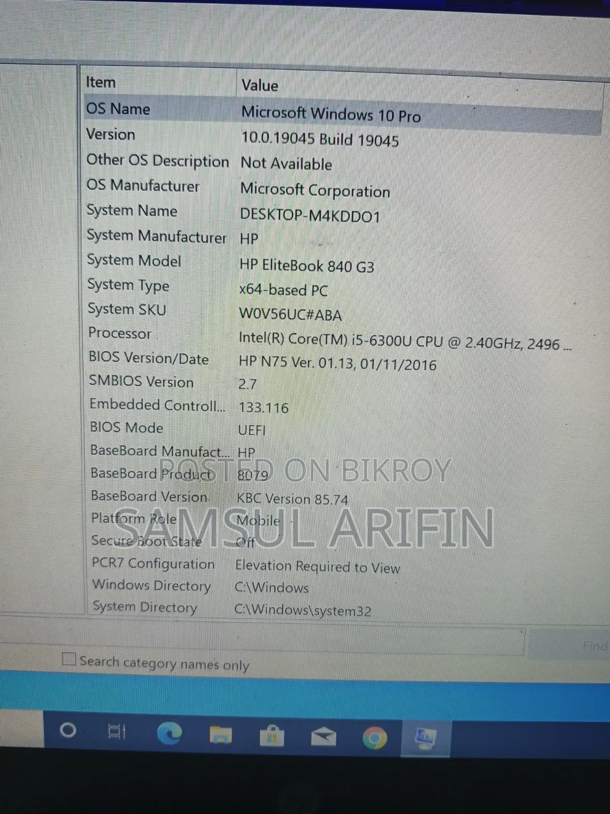 Laptop HP EliteBook 840 G3 8GB Intel Core i5 SSD 256GB