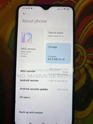 শাওমি রেডমি নোট ৮ প্রো ৬৪ জিবি নীল