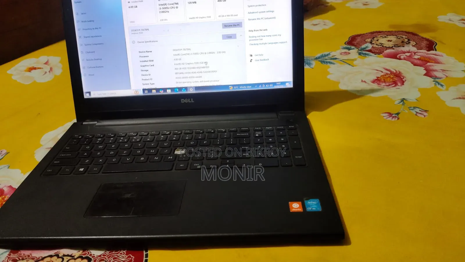 Laptop Dell Inspiron 3542 4GB Intel Core i5 HDD 500GB