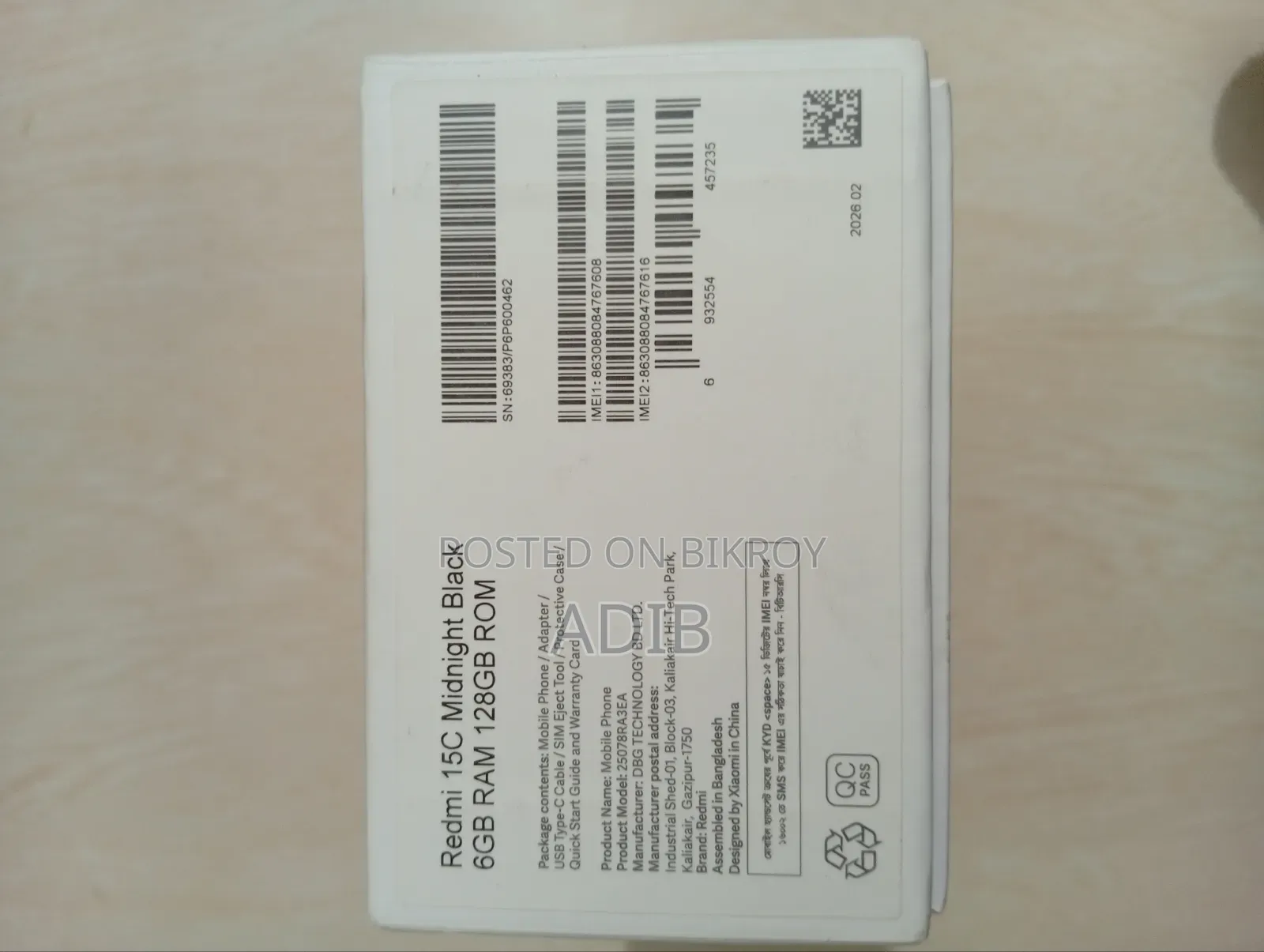 Xiaomi Redmi 15C 128 GB Black