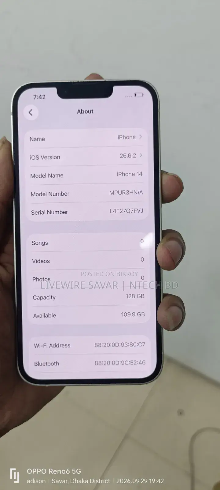 Apple iPhone 14 128 GB White
