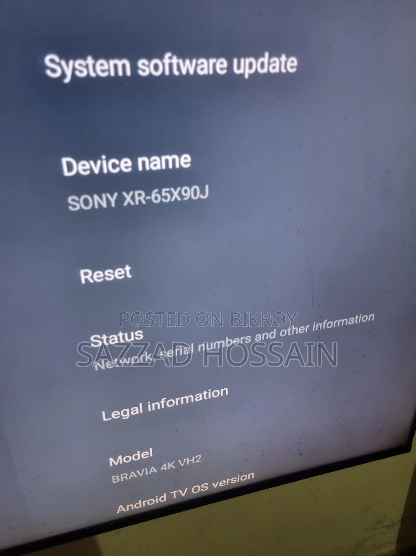 Sony Bravia XR 65X90J 65-Inch 4K Smart TV