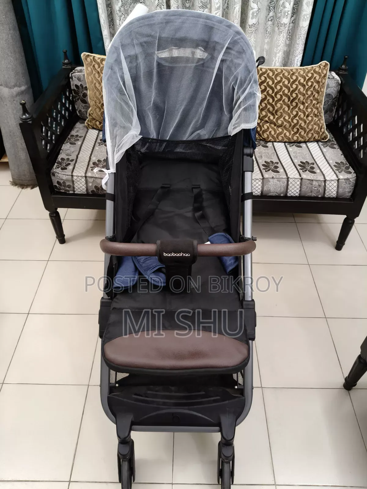 Bao Bao Hao Baby Stroller Pram Y1 Blue Grey
