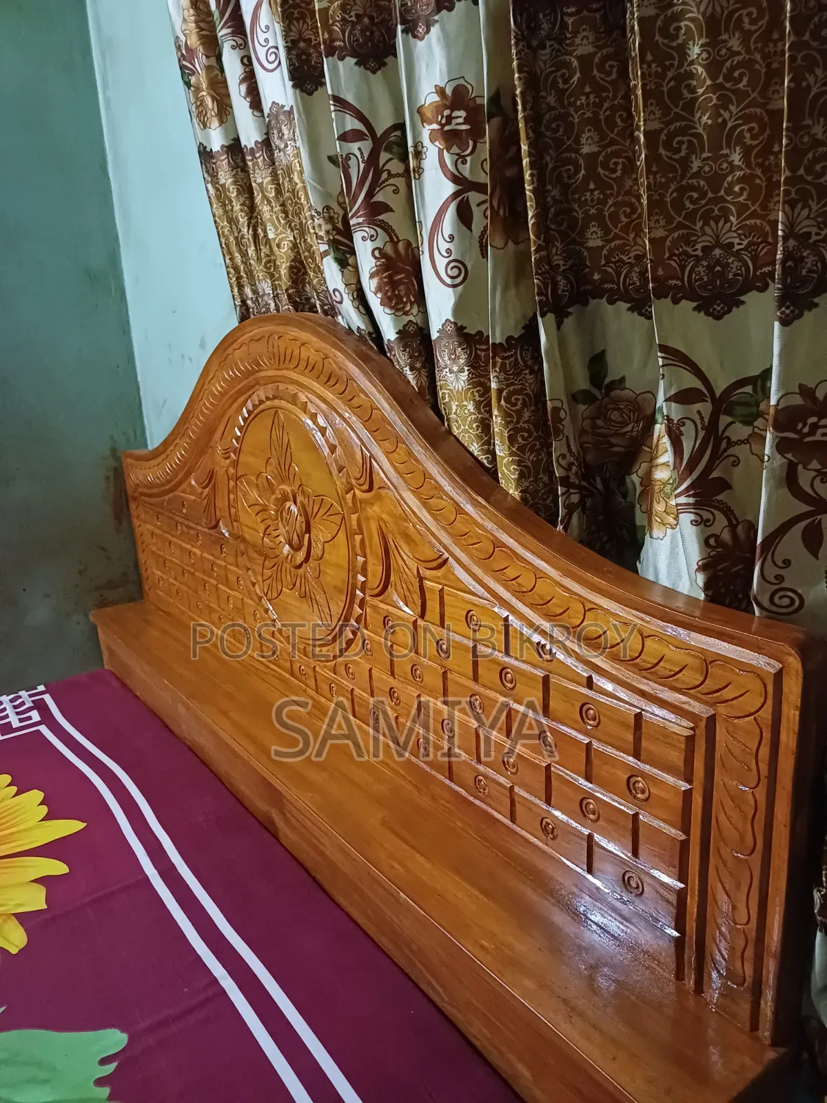 Teak Semi-Box Bed