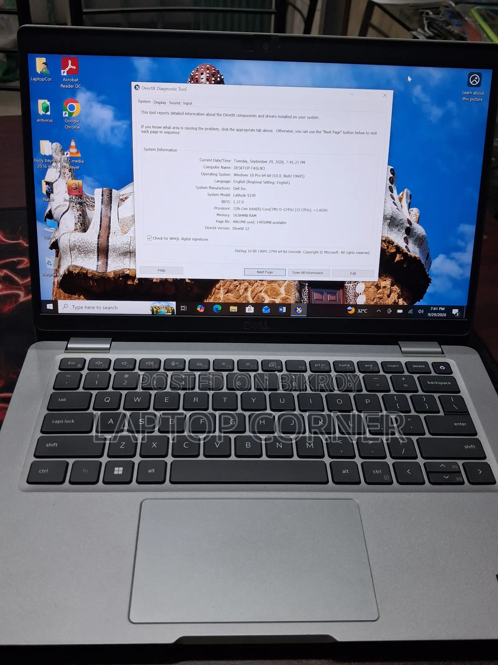 Laptop Dell Latitude 5330 16GB Intel Core i5 SSD 256GB