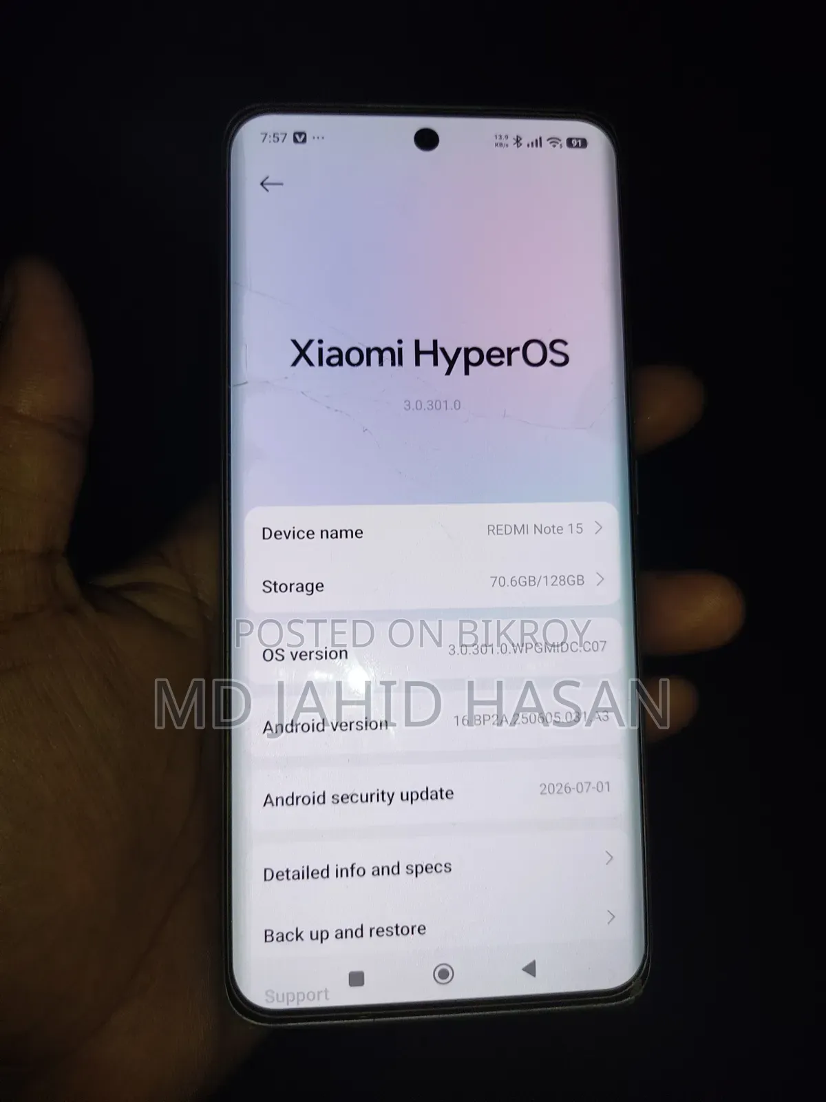 Xiaomi Redmi Note 15 128 GB Bronze