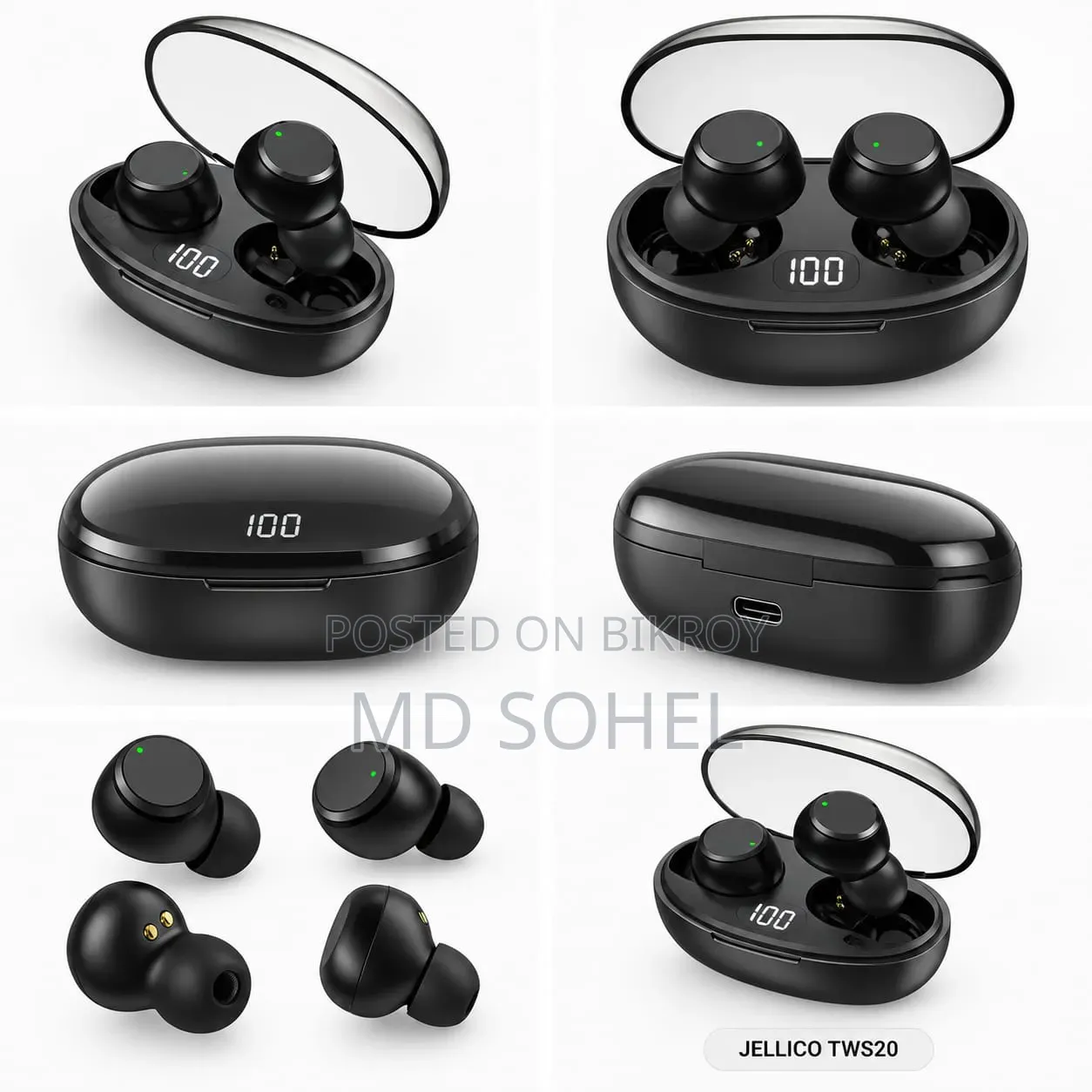 Jellicotws 20 True Wireless Earbuds