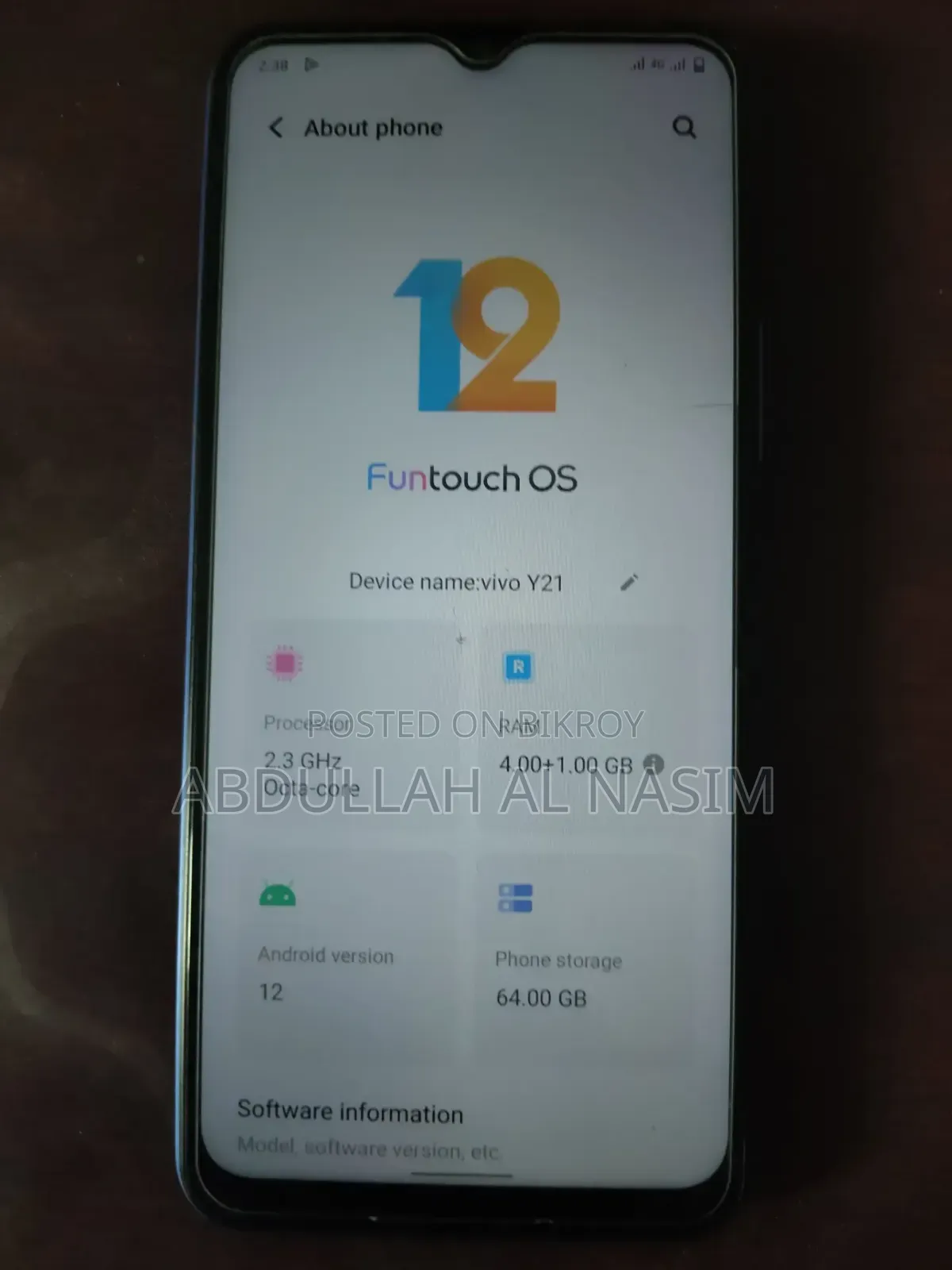 Vivo Y21 64 GB Blue