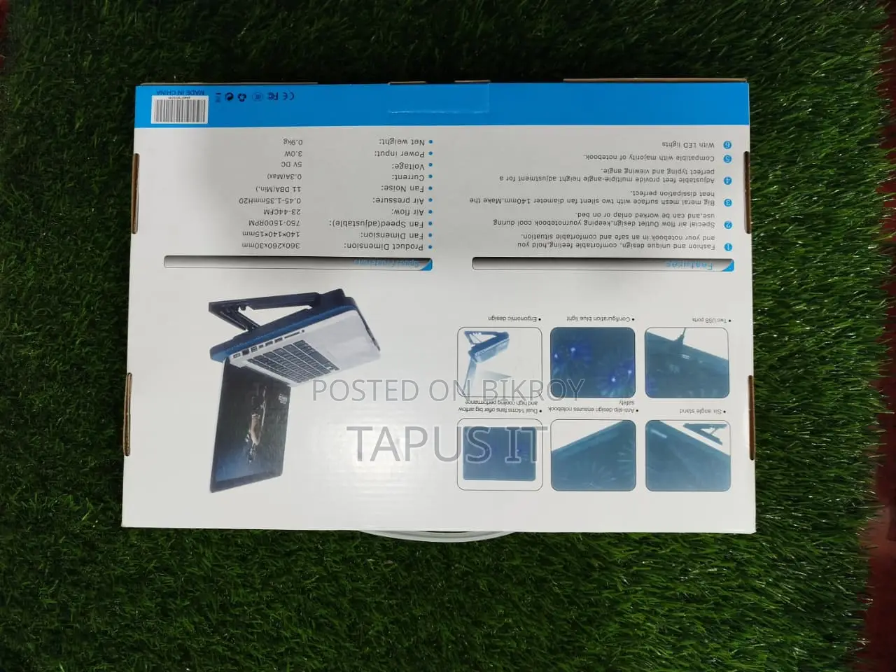 Laptop Cooling Pad 2Fan 14 Inch/15.6 Inch Combo Size
