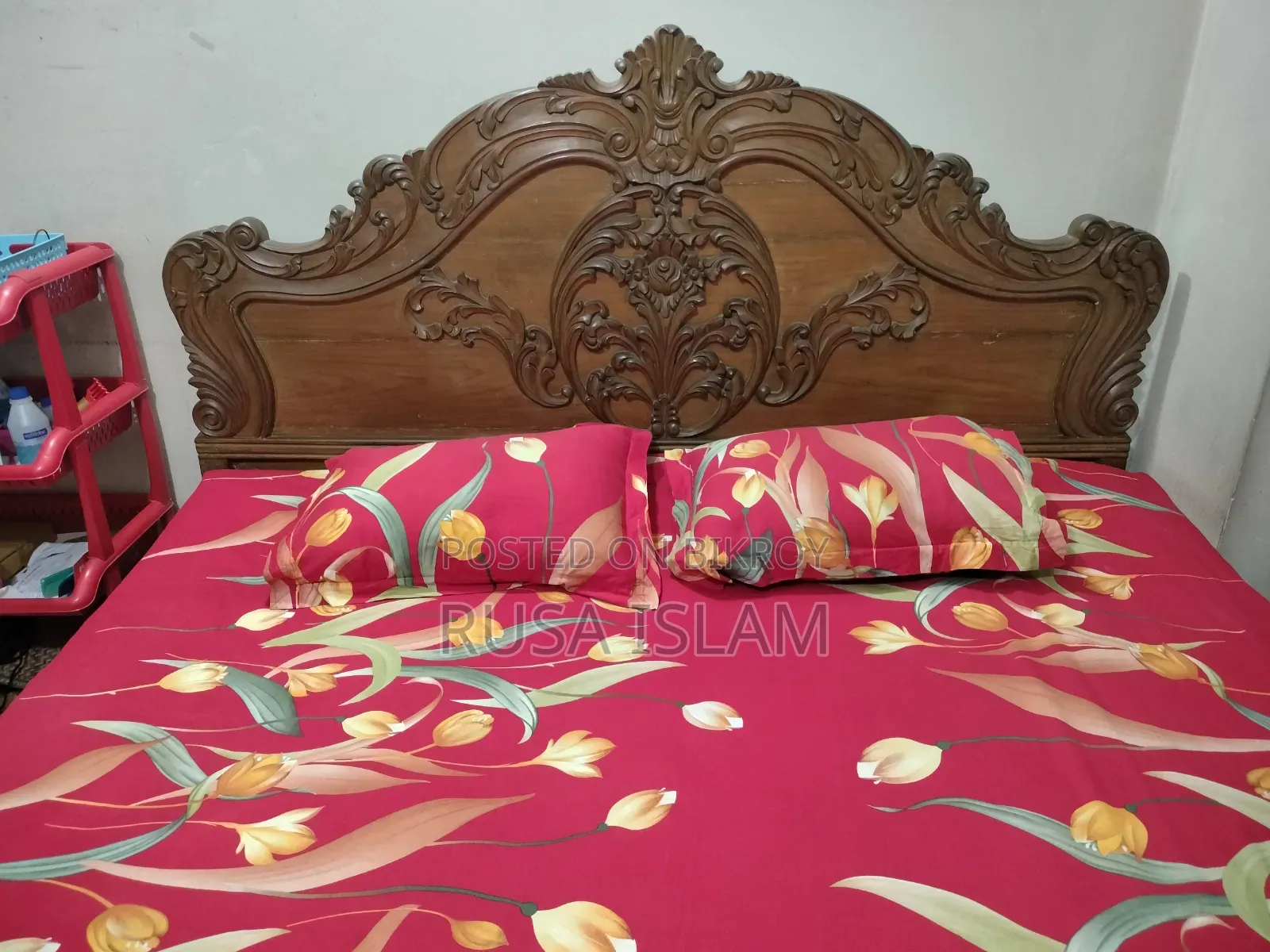 Original Teak Wood Royal Design Bed for Sale