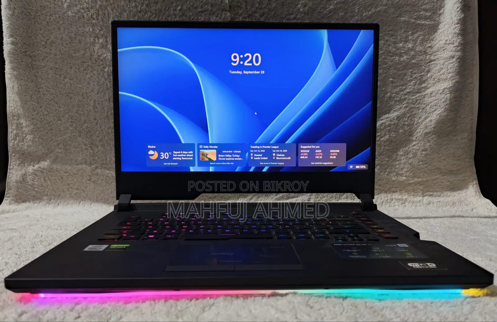 Laptop Asus ROG Strix G15 32GB AMD Ryzen 7 SSHD (Hybrid) 1T