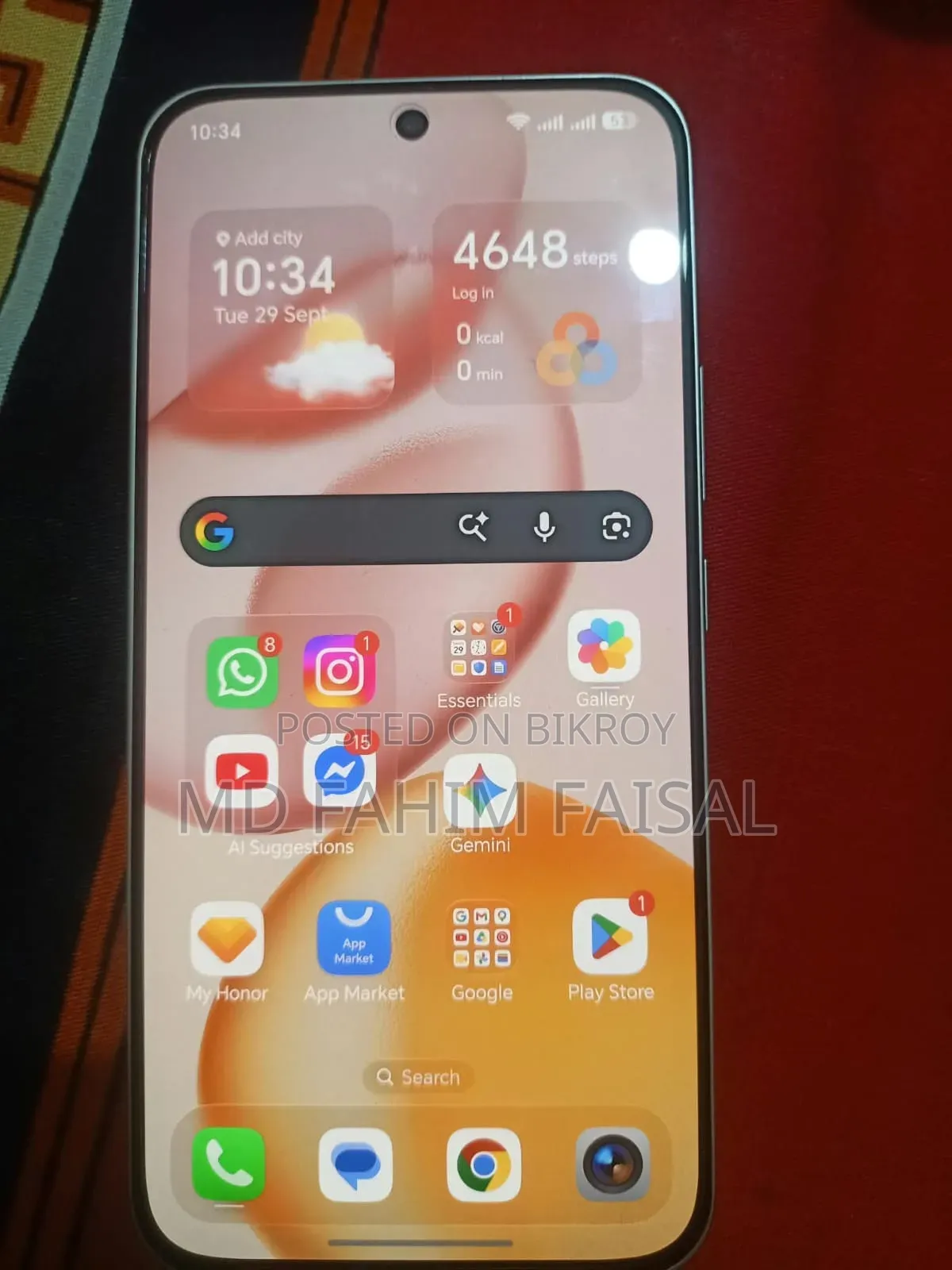 অনার ৪০০ ৫১২ জিবি রোজ গোল্ড