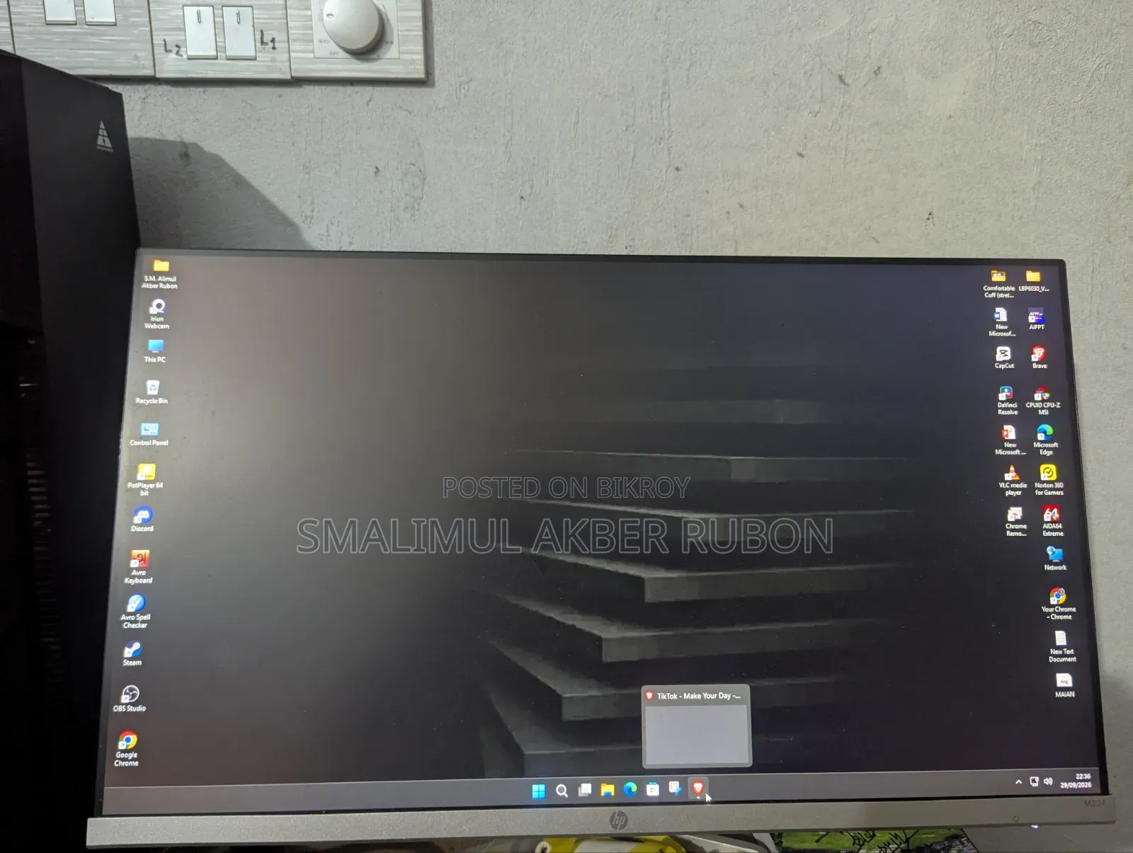Desktop Computer MSI 16GB AMD Ryzen 5 HDD+SSD 1.5T