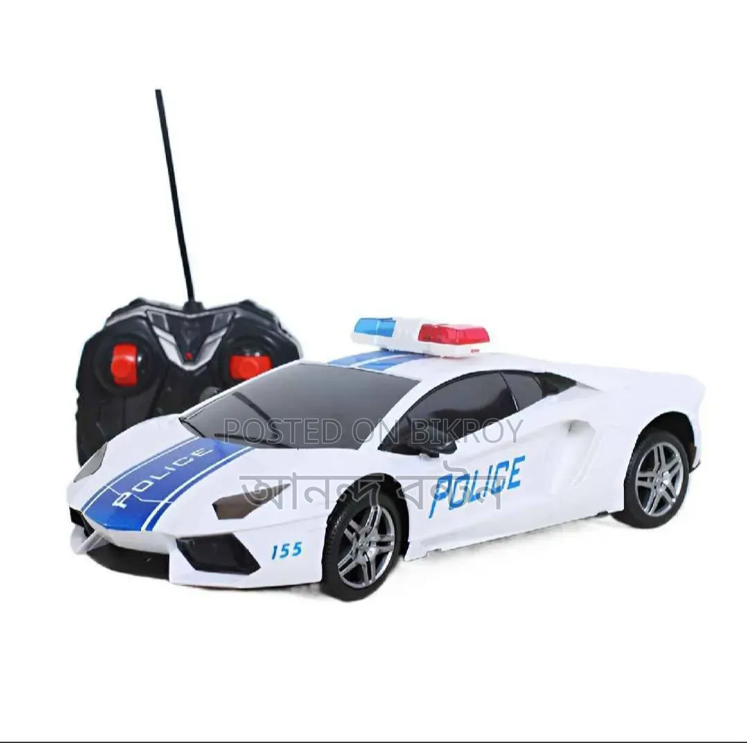 Remote Control Rechargeable 3D Musical RC Lamborghini Police Car RC