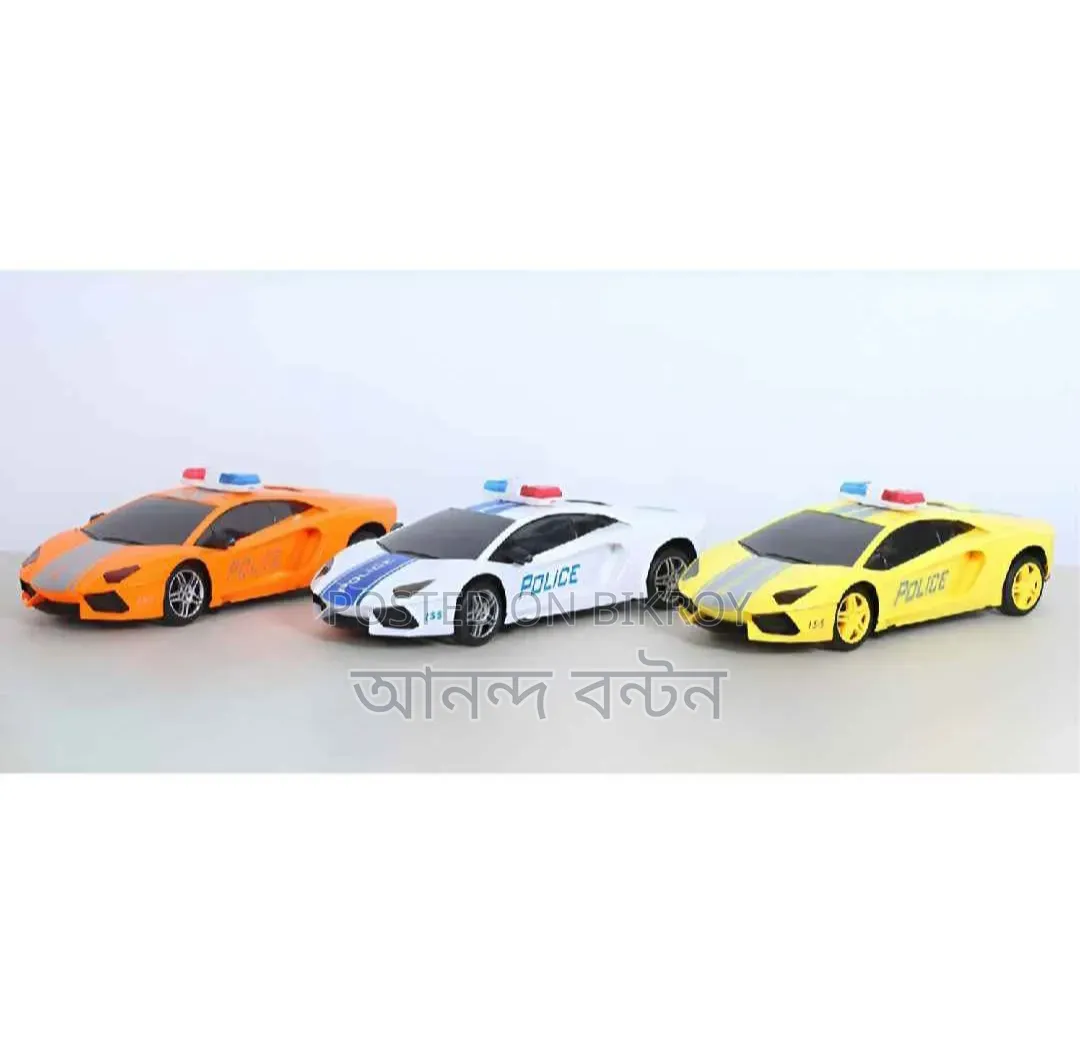 Remote Control Rechargeable 3D Musical RC Lamborghini Police Car RC