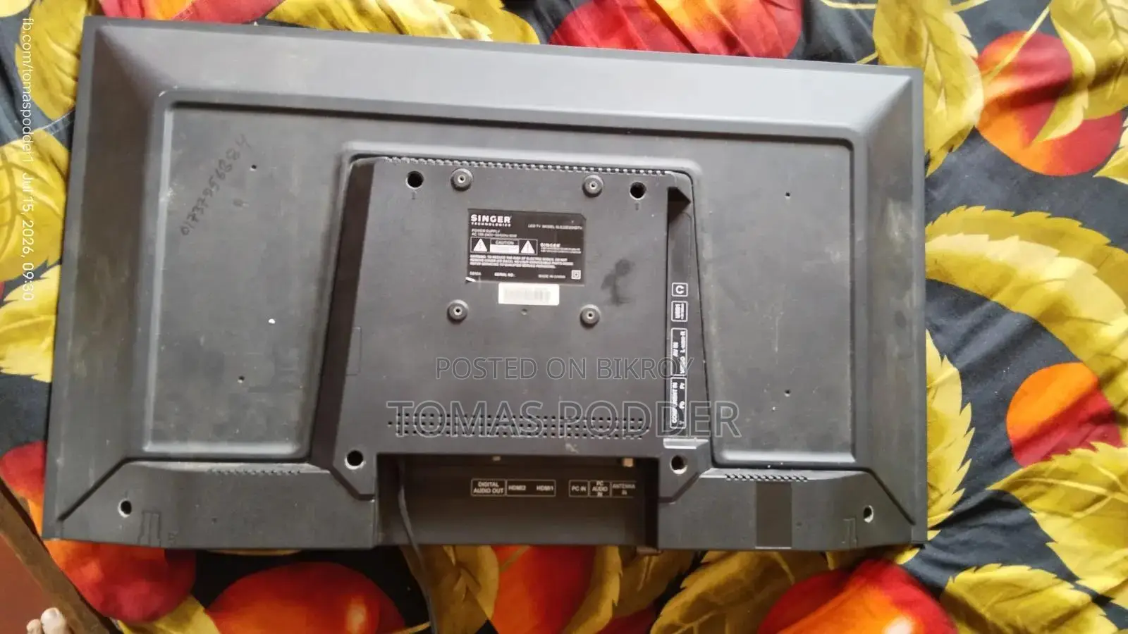 TV with Damaged Panel