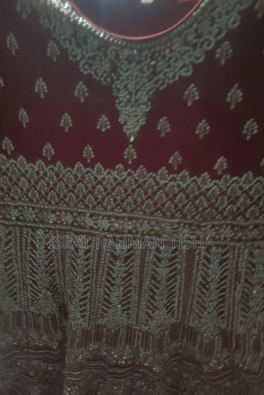 I will sell a beautiful maroon colored gown dress to you
