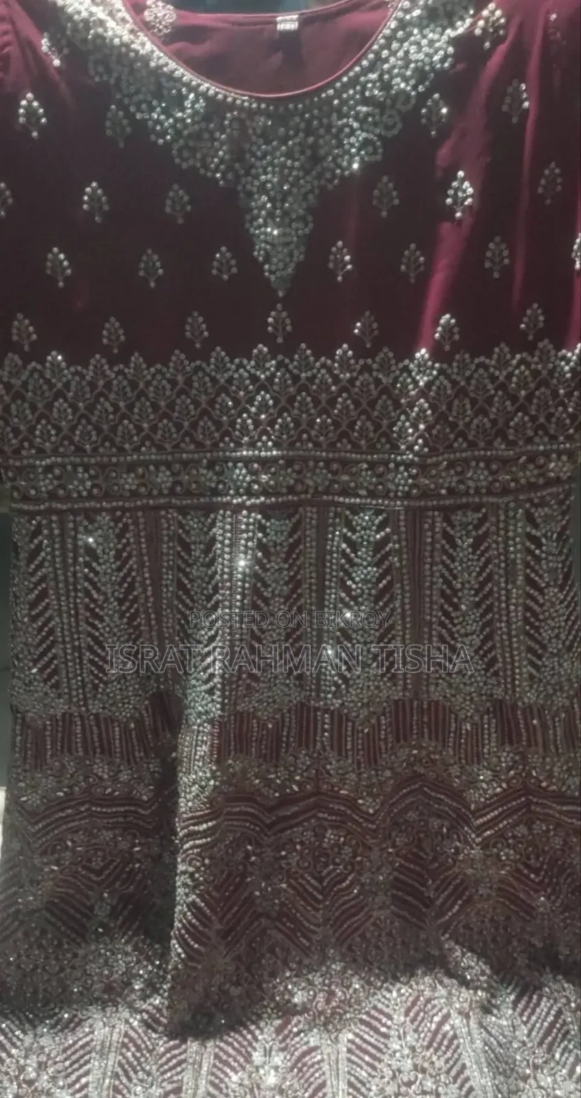 I will sell a beautiful maroon colored gown dress to you