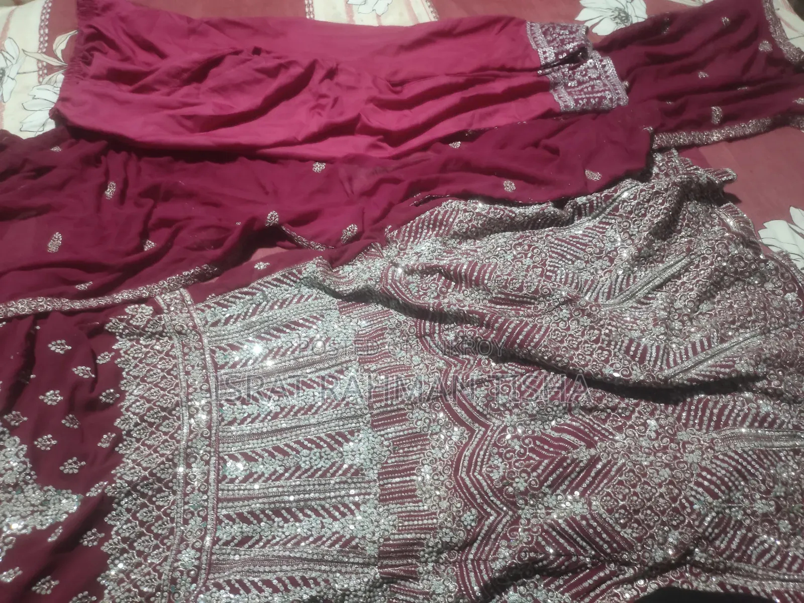 I will sell a beautiful maroon colored gown dress to you